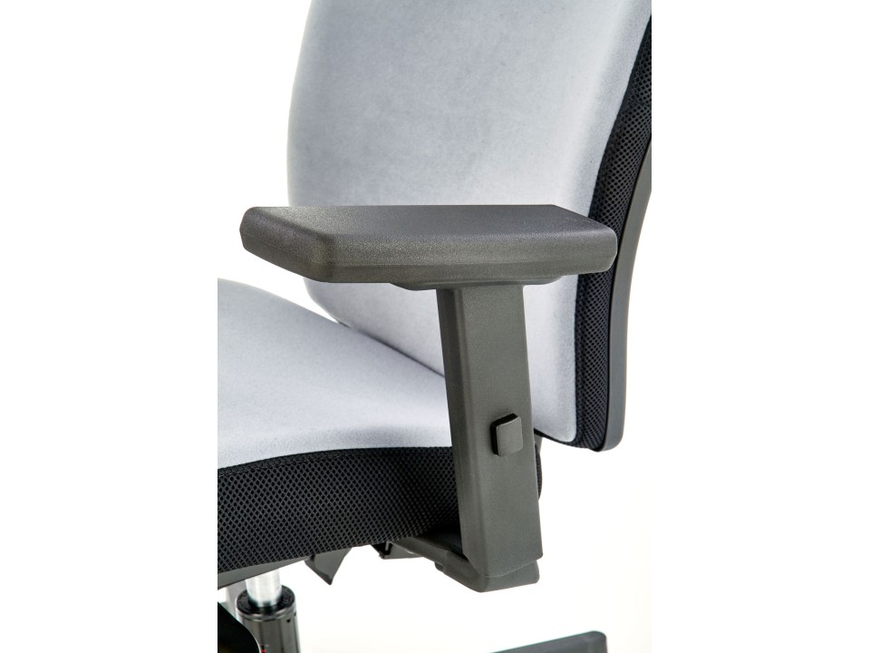 Fotel POP  pracowniczy, kolor: pasek boczny - czarny RN60999, front - popielaty M47 - Halmar