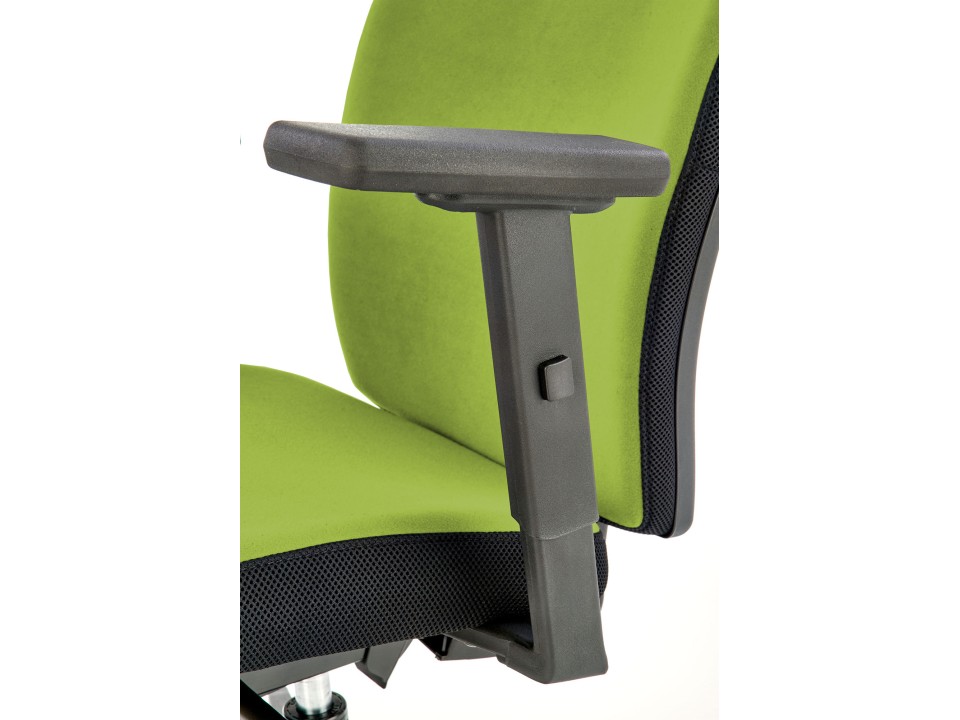 Fotel POP pracowniczy, kolor: pasek boczny - czarny RN60999, front - zielony M38 - Halmar