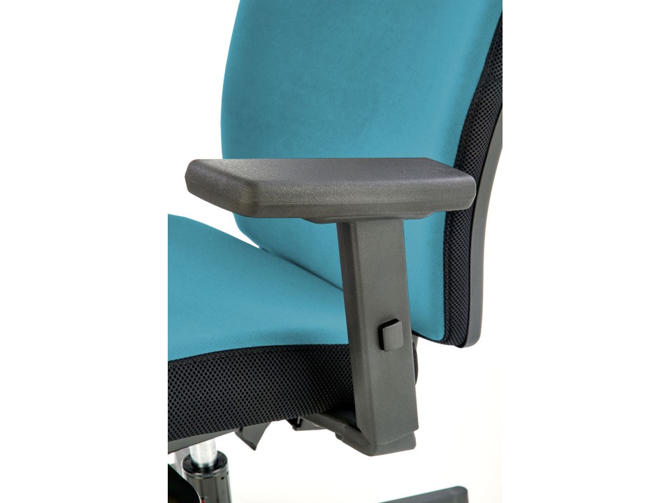 Fotel POP pracowniczy, kolor: pasek boczny - czarny RN60999, front - niebieski M31 - Halmar