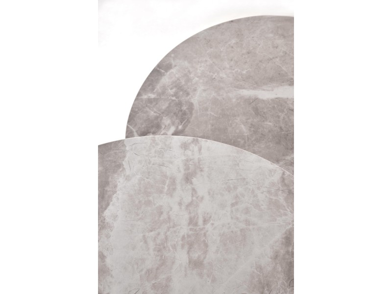 ITAKA zestaw 2 ław, popielaty marmur / grafitowy - Halmar