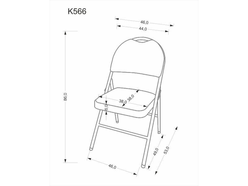 Krzesło K566 składane, czarny - Halmar