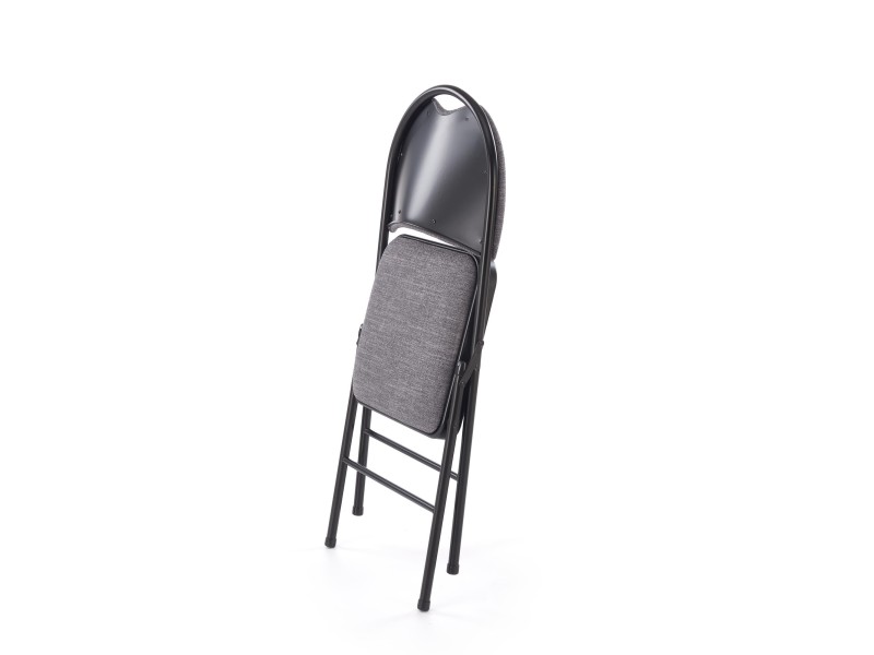 Krzesło K566 składane, czarny / popiel - Halmar