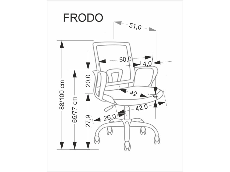 Fotel FRODO młodzieżowy jasny różowy - Halmar