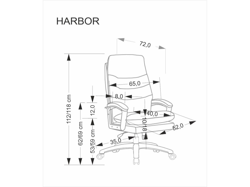 Fotel HARBOR gabinetowy czarny - Halmar