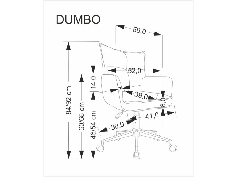 Fotel DUMBO obrotowy jasny popiel - Halmar