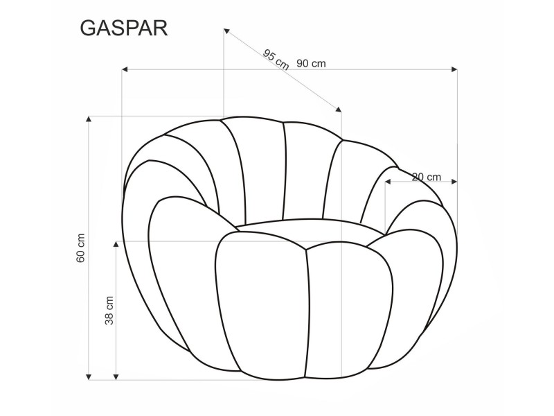 Fotel GASPAR 2 wypoczynkowy musztardowy - Halmar