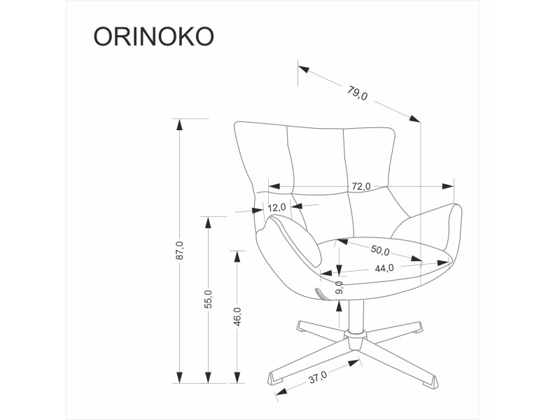 Fotel ORINOKO wypoczynkowy beżowy - Halmar