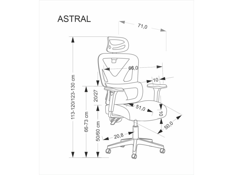 Fotel ASTRAL gabinetowy czarny - Halmar