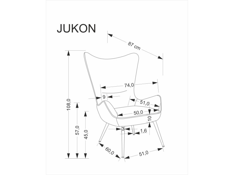 Fotel JUKON wypoczynkowy kremowy - Halmar