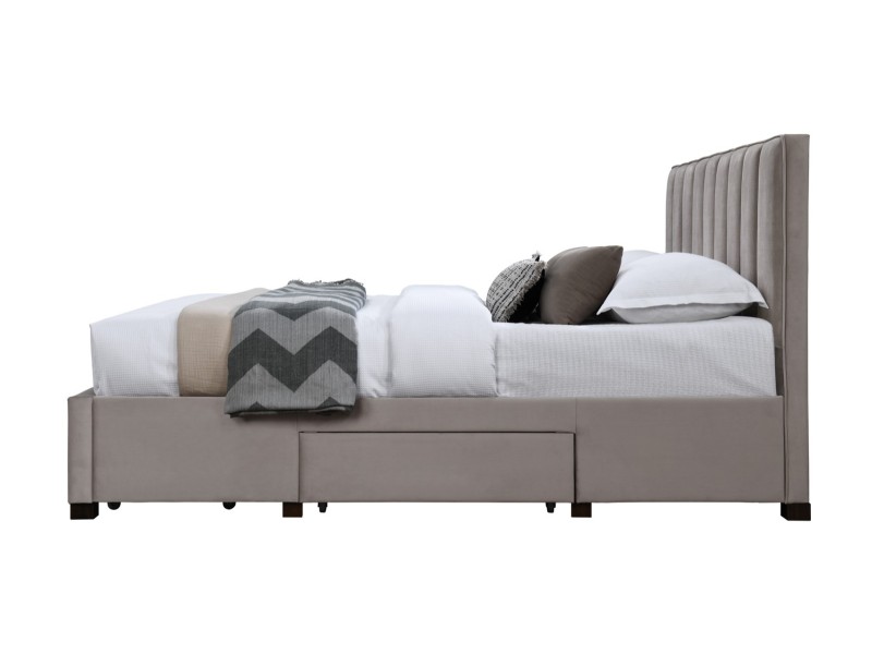 Łóżko GRACE 160 z szufladami beżowy velvet - Halmar