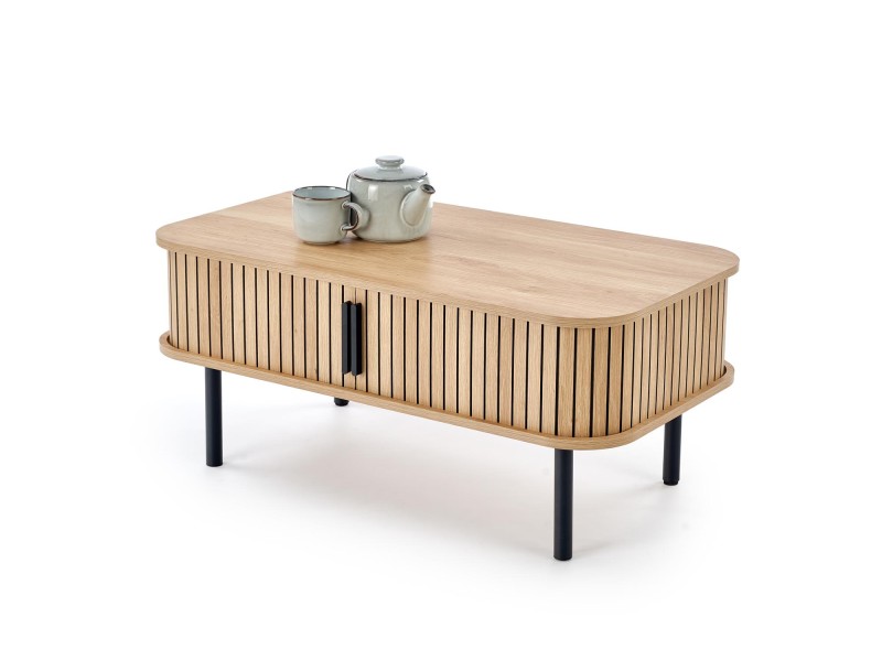 Ława ANGELINA , naturalny / czarny - Halmar