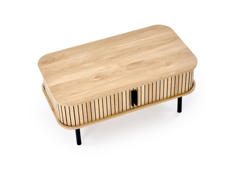 Ława ANGELINA , naturalny / czarny - Halmar