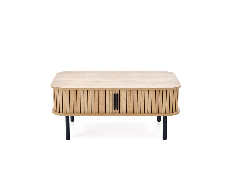 Ława ANGELINA , naturalny / czarny - Halmar