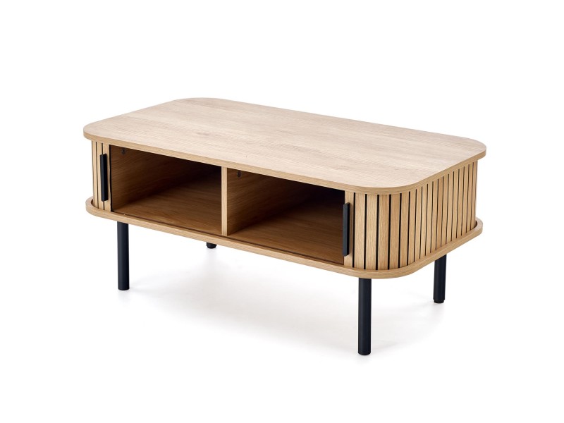 Ława ANGELINA , naturalny / czarny - Halmar