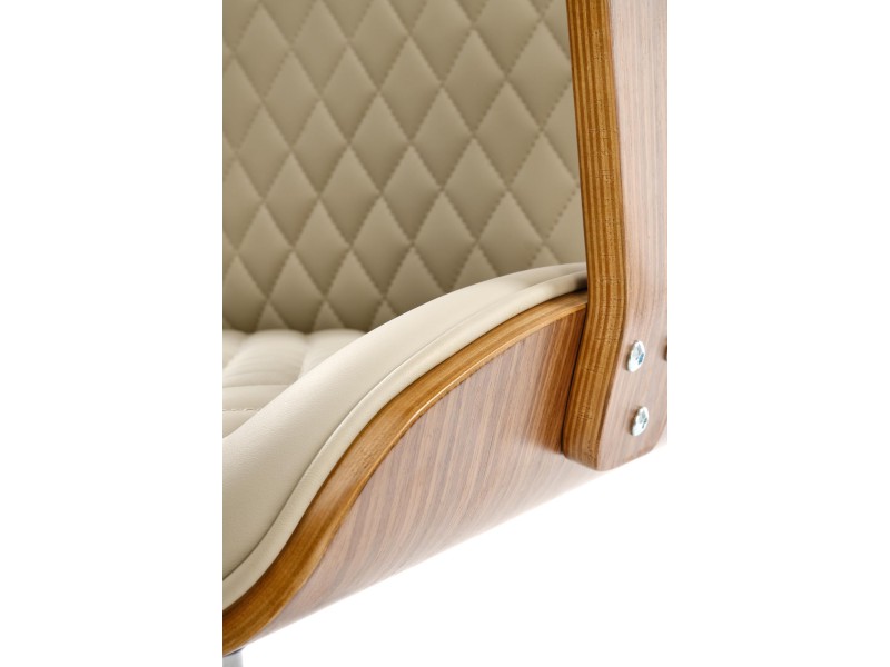 Fotel TIMBER gabinetowy orzechowy/beżowy - Halmar