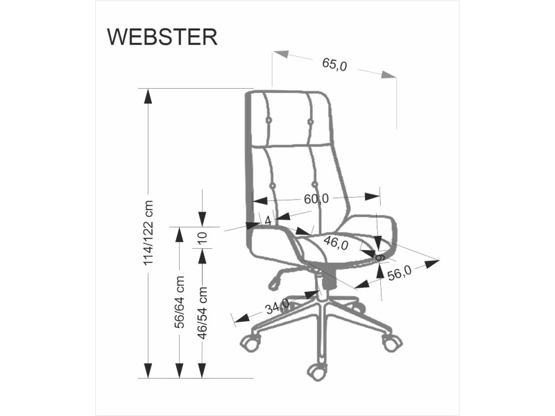 Fotel WEBSTER gabinetowy orzechowy/beżowy - Halmar