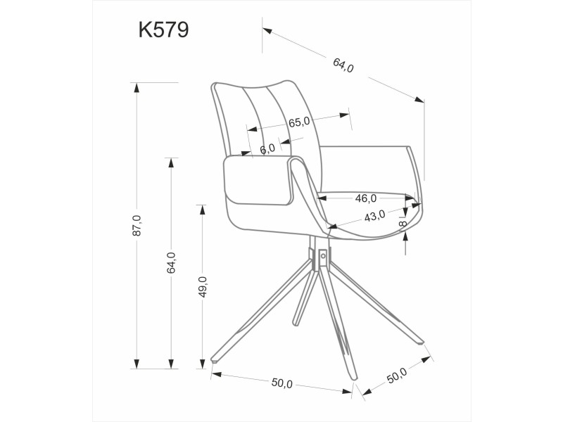 Krzesło K579 popielaty - Halmar