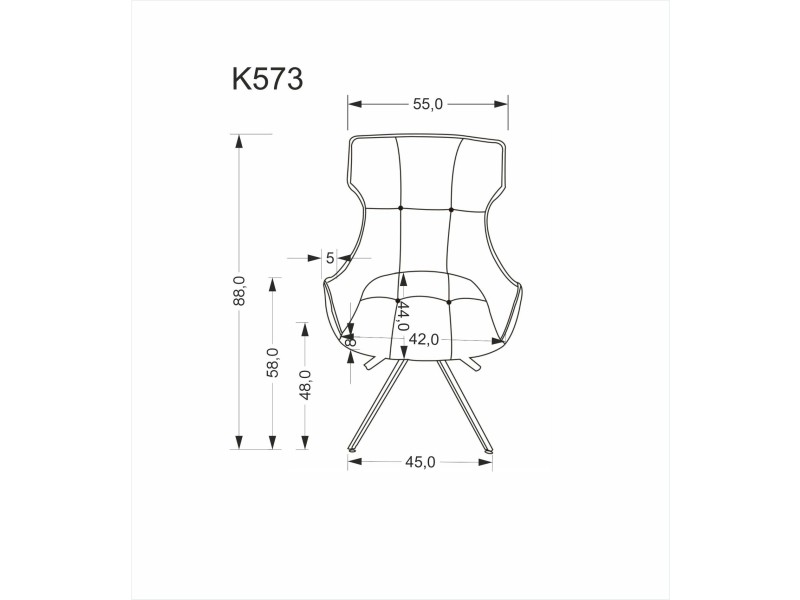 Krzesło K573 popielaty - Halmar
