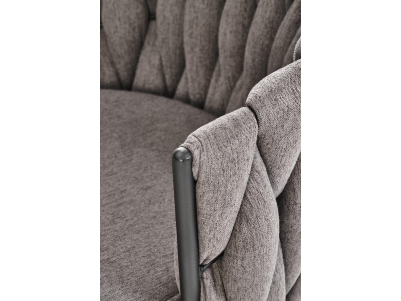 Hoker H125 , nogi - czarny, siedzisko - popielaty - Halmar