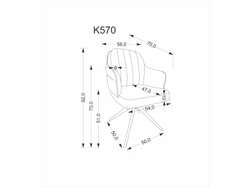 Krzesło K570 popielaty - Halmar
