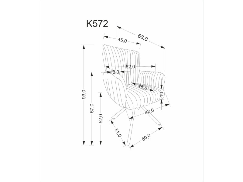 Krzesło K572 popielaty - Halmar