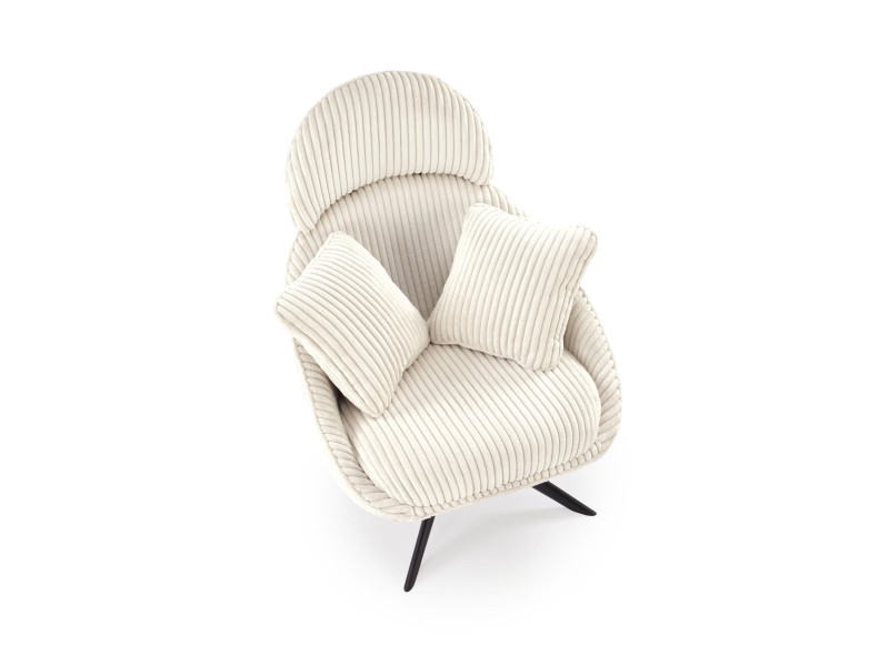 Fotel MERRY 2 wypoczynkowy z funkcją obracania, kremowy - Halmar