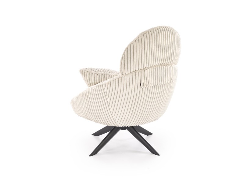 Fotel MERRY 2 wypoczynkowy z funkcją obracania, kremowy - Halmar