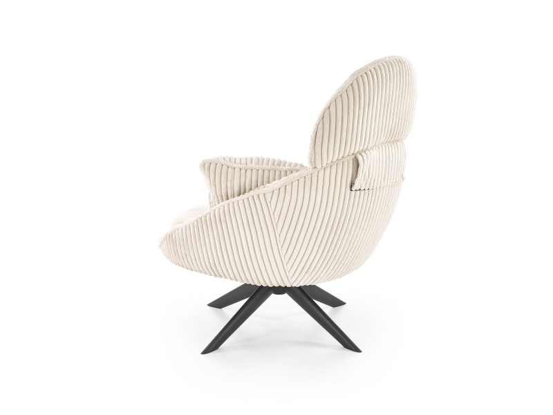 Fotel MERRY 2 wypoczynkowy z funkcją obracania, kremowy - Halmar