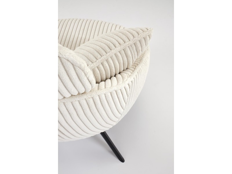 Fotel MERRY 2 wypoczynkowy z funkcją obracania, kremowy - Halmar