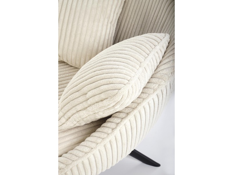 Fotel MERRY 2 wypoczynkowy z funkcją obracania, kremowy - Halmar