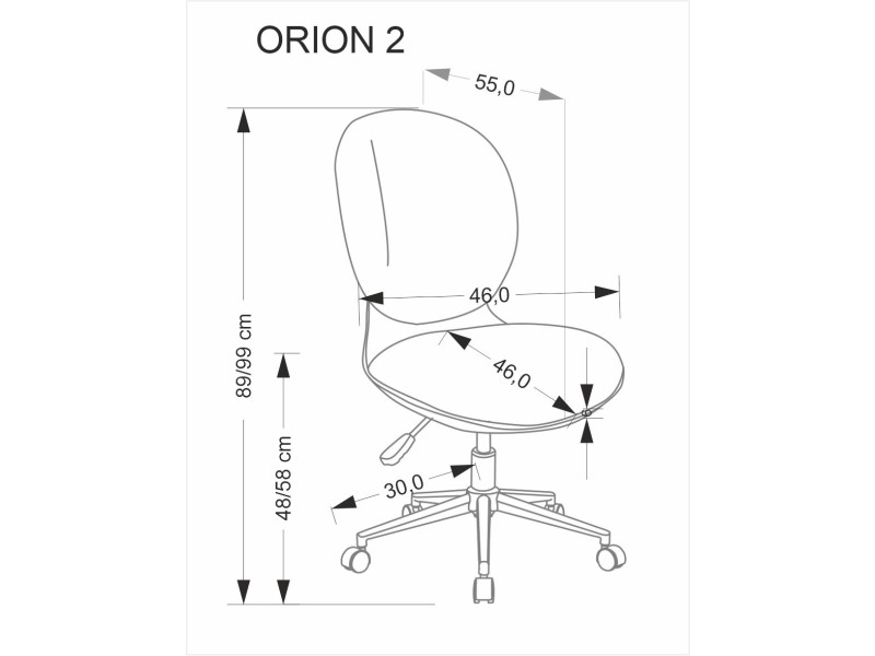 Fotel ORION 2 młodzieżowy, biały - jasny popiel - Halmar