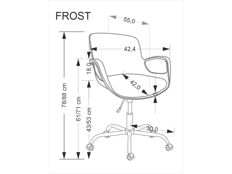 Fotel FROST młodzieżowy, biały - Halmar