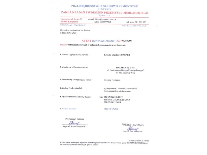 Fotel CASPER gabinetowy czarny - Halmar