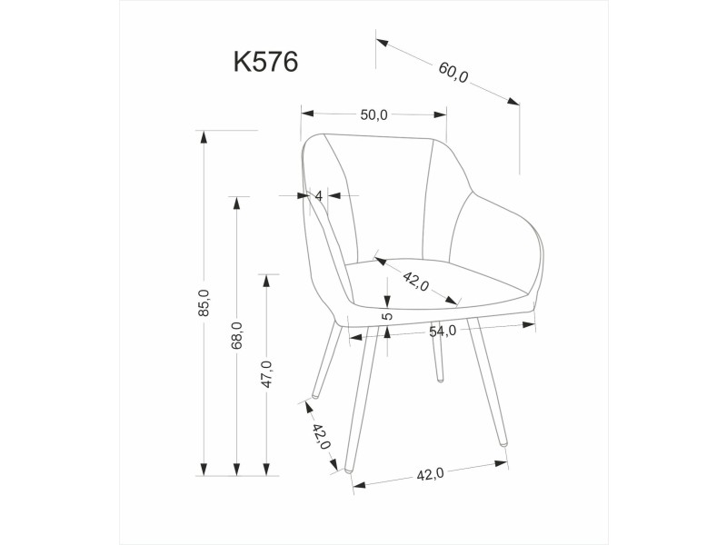 Krzesło K576 beżowy - Halmar