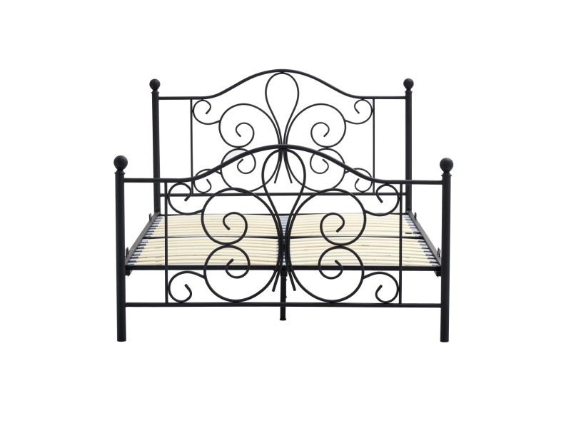 Łóżko PANAMA 140 cm metalowe czarny - Halmar