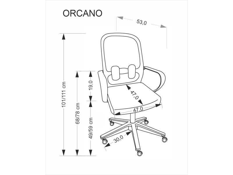 Fotel ORCANO gabinetowy czarny - Halmar