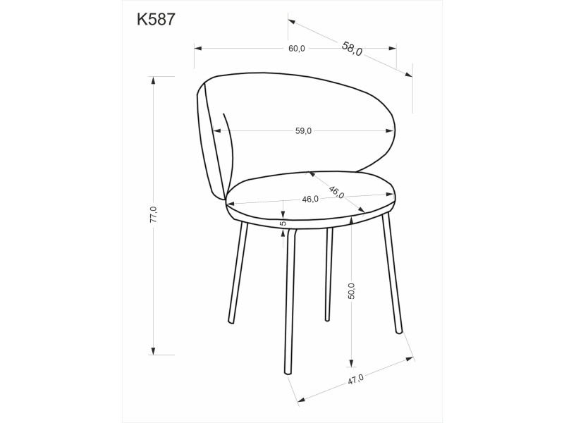 Krzesło K587 , beżowy - Halmar