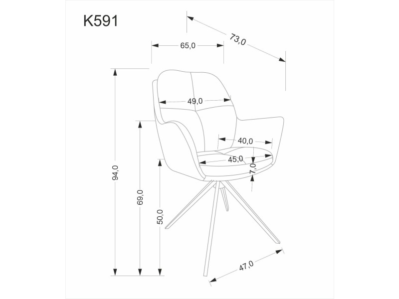 Krzesło K591 brązowy - Halmar