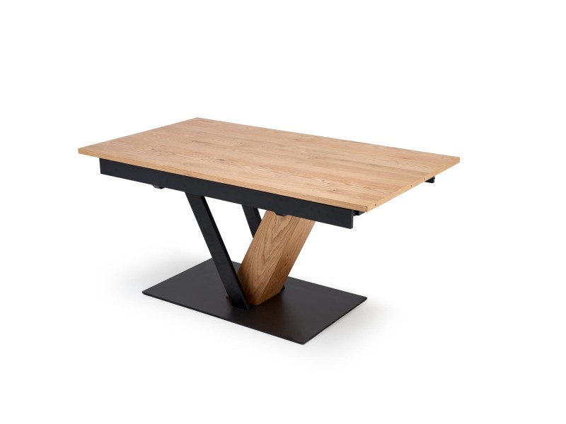 Stół FANIS rozkładany, naturalny / czarny - Halmar