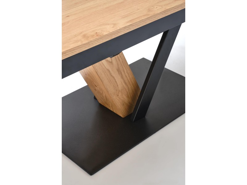 Stół FANIS rozkładany, naturalny / czarny - Halmar