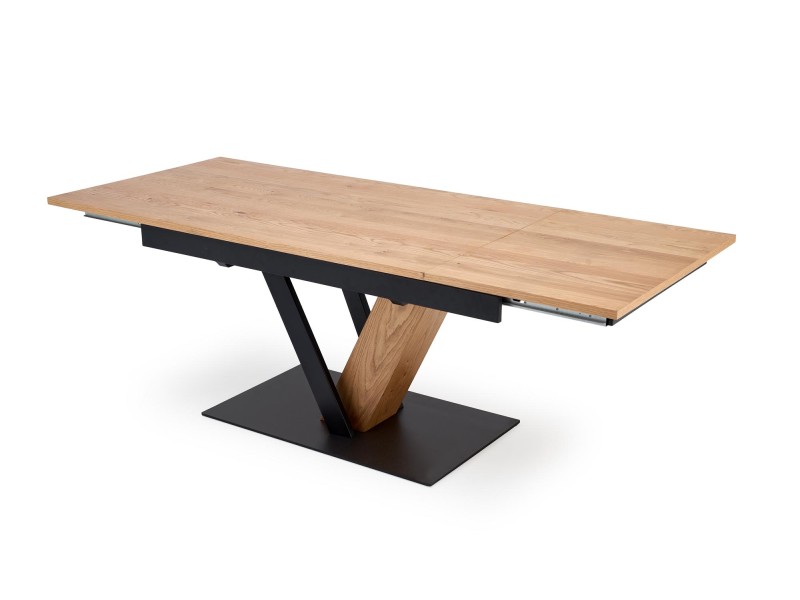 Stół FANIS rozkładany, naturalny / czarny - Halmar