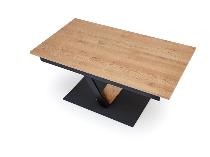 Stół FANIS rozkładany, naturalny / czarny - Halmar