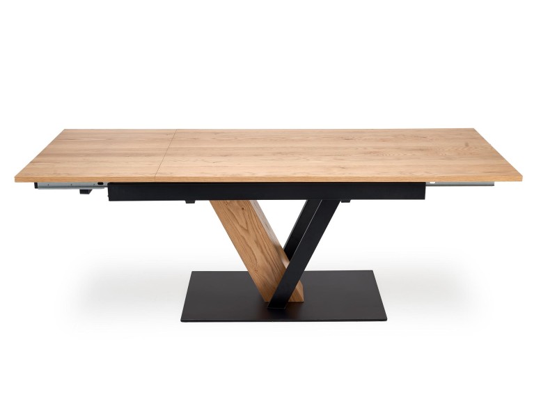 Stół FANIS rozkładany, naturalny / czarny - Halmar