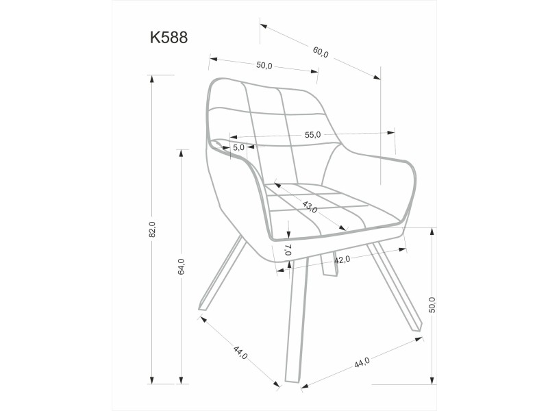 Krzesło K588 czarny - Halmar