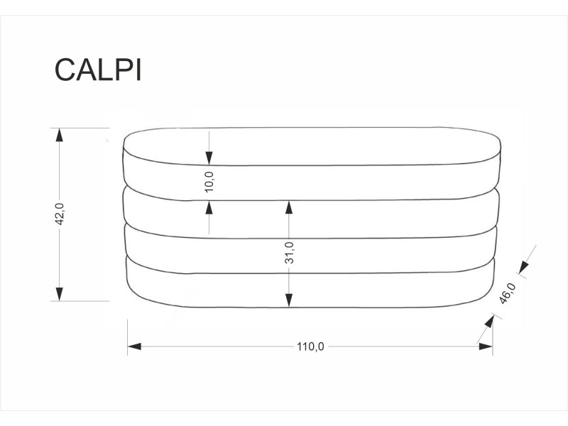 Ławka CALPI z funkcją pojemnika, popielaty - Halmar