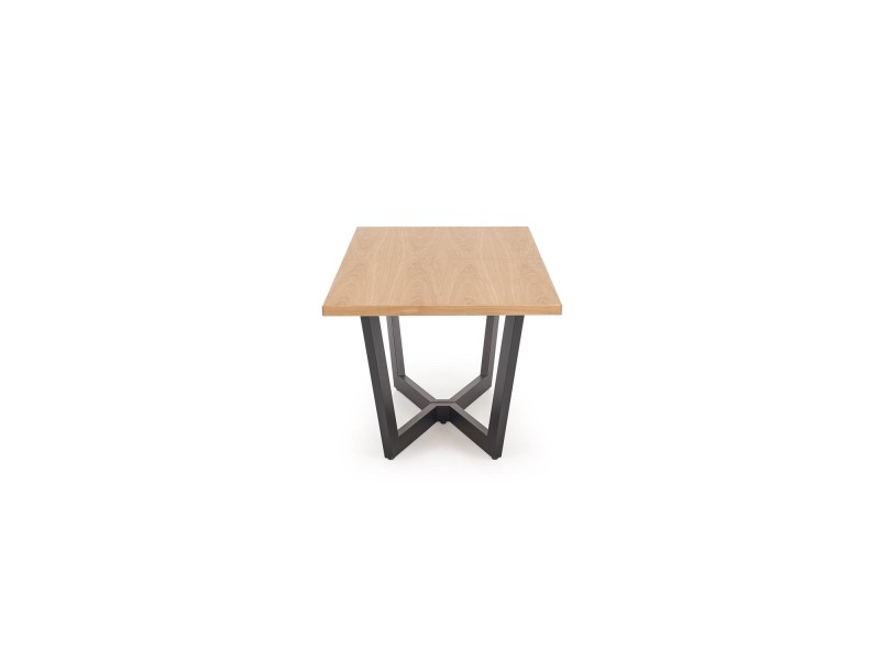 Stół MASSIVE 2 rozkładany 160-250x90x77 cm dąb naturalny/czarny - Halmar
