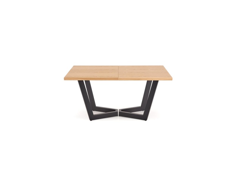 Stół MASSIVE 2 rozkładany 160-250x90x77 cm dąb naturalny/czarny - Halmar