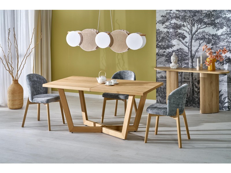 Stół MASSIVE 3 rozkładany 160-250x90x77 cm dąb naturalny/dąb naturalny - Halmar