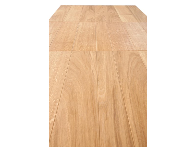 Stół FIESTA rozkładany 200-280x100x77 cm dąb naturalny/czarny - Halmar