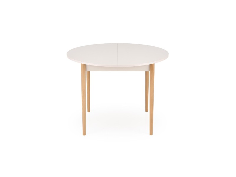 Stół PIVOT rozkładany 102-142x102x75 cm, blat - kaszmir, nogi - naturalny - Halmar